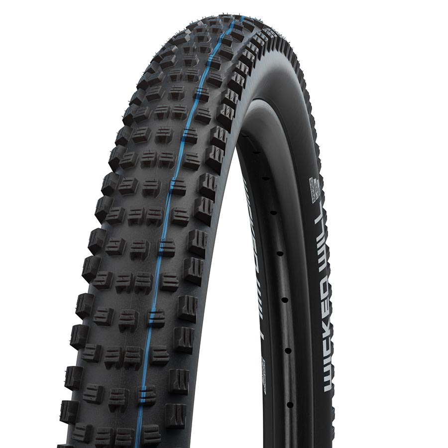 Neumático de montaña Schwalbe Wicked Will de 27,5" x 2,40" con alambre Tubeless Ready, Addix Speedgrip Super Race TL Easy, pared lateral transparente