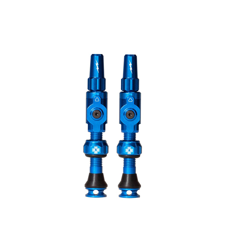 Vástagos de válvula sin cámara Muc-Off Big Bore Lite - Medianos 35 mm Azul