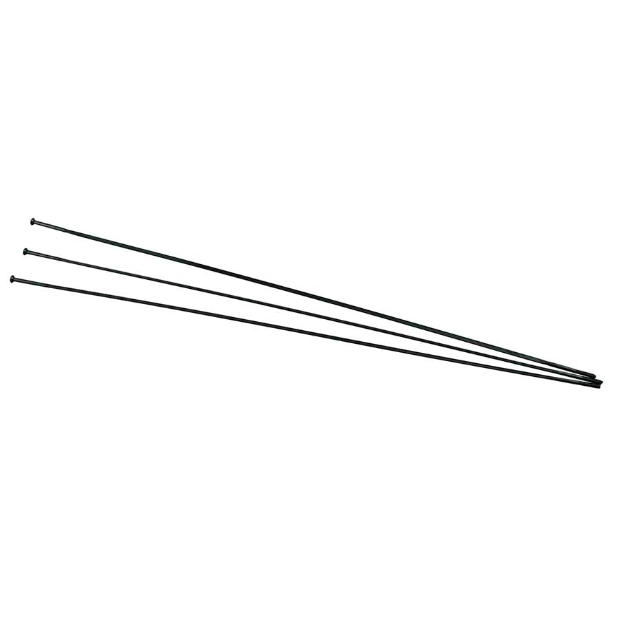 Paquete de 3 radios Zipp Sapim CX-Ray negros de tiro recto de 278 mm
