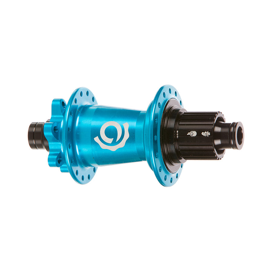 Buje trasero Industry Nine Hydra Classic Boost 6B Disc, 28 agujeros, 12 mm, eje trasero, 148 mm, Shimano Micro Spline, turquesa