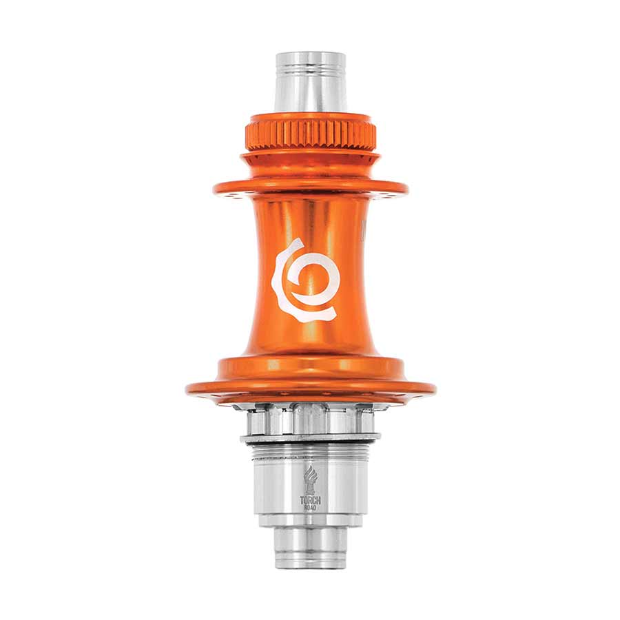 Buje trasero Industry Nine Classic Road Disc CL Disc de 24 agujeros, 12 mm, TA de 142 mm, Shimano Road 11, color naranja