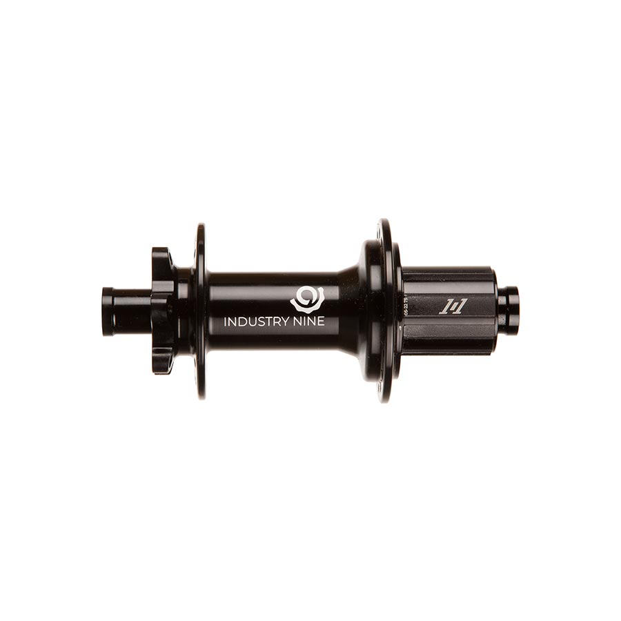 Buje trasero de disco Industry Nine 1/1 Classic DH157 6B, 32 agujeros, 12 mm, TA, 157 mm, Shimano Road 10/ MTB 11, color negro