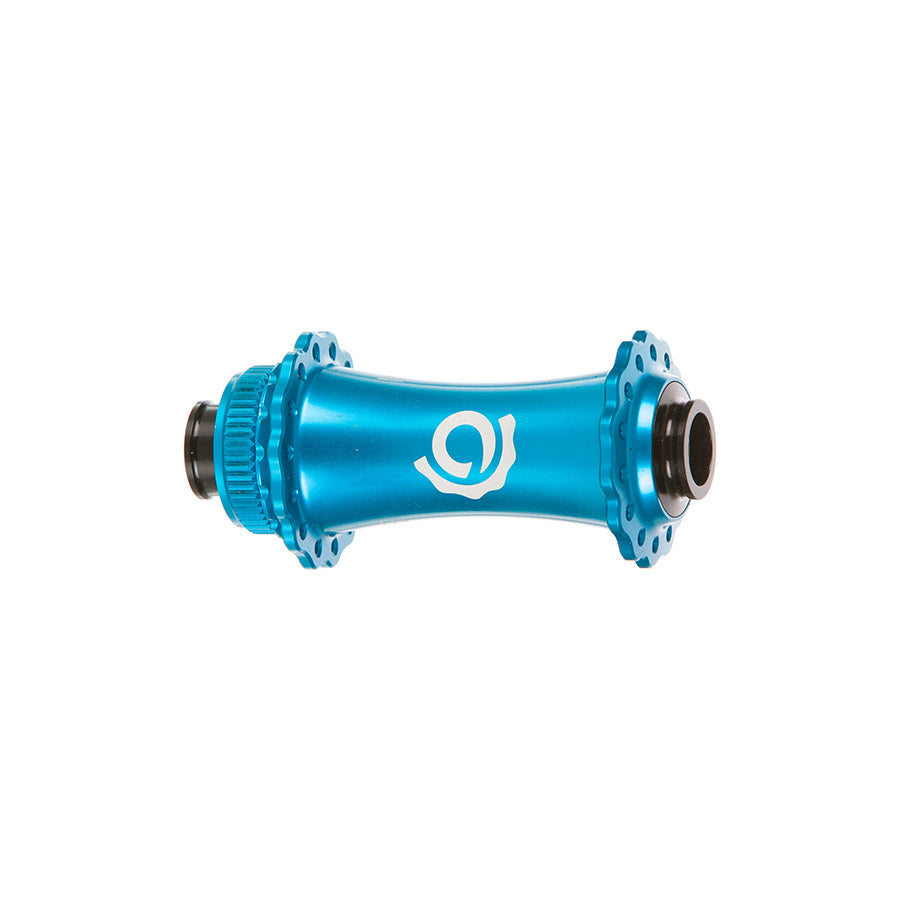 Buje de disco delantero Industry Nine Solix M Classic, 28 agujeros, 15 mm, TA, 110 mm, Boost, turquesa