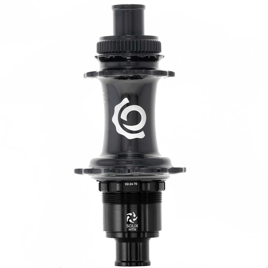 Buje trasero Industry Nine Solix M Classic MS Disc, 24 agujeros, 12 mm, TA, 148 mm, Shimano Micro Spline, color negro