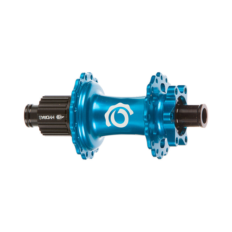 Buje trasero Industry Nine Hydra 2 Boost MicroSpline Disc de 28 agujeros y 12 mm TA de 148 mm Shimano Micro Spline turquesa