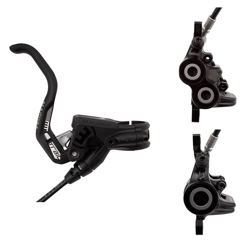 Juego de frenos de disco Magura MT Trail Sport (delantero y trasero, hidráulicos, montaje en poste, negro/blanco)