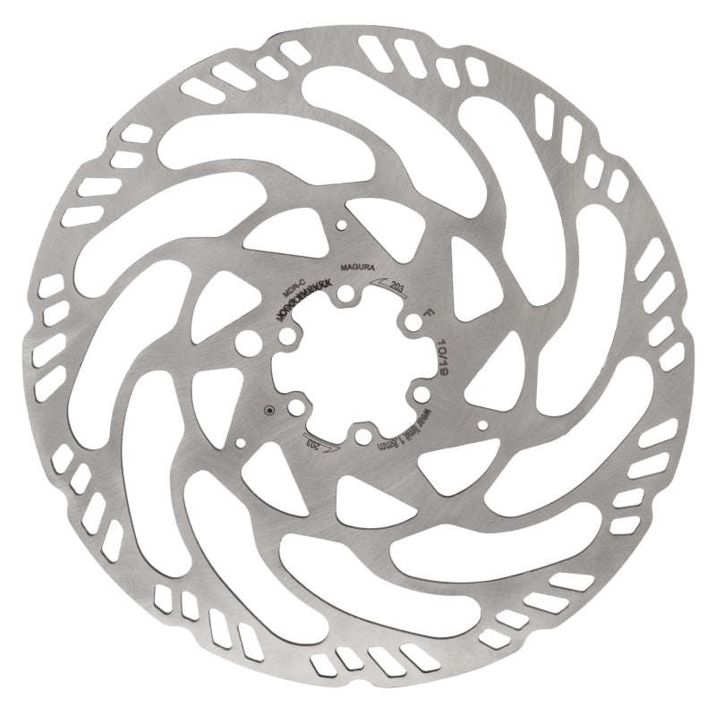 Disco de freno Magura MDR-C de 203 mm y 6 tornillos, optimizado para bicicletas eléctricas, color plateado