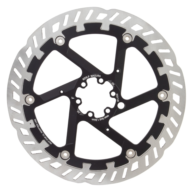 Rotor de freno de disco Magura MDR-P - 220 mm, 6 tornillos, para bicicleta eléctrica (plata/negro)