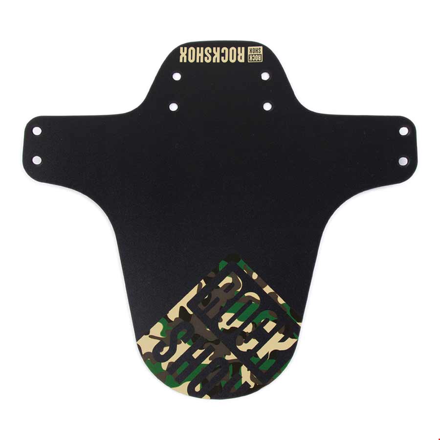 Guardabarros RockShox MTB negro con estampado de camuflaje verde