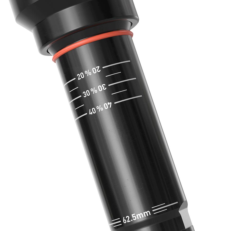 Amortiguador trasero RockShox Super Deluxe Thru Shaft RCT - 230 x 57,5 mm, medio reb/comp, 380 lb de fuerza L/O, muñón C1