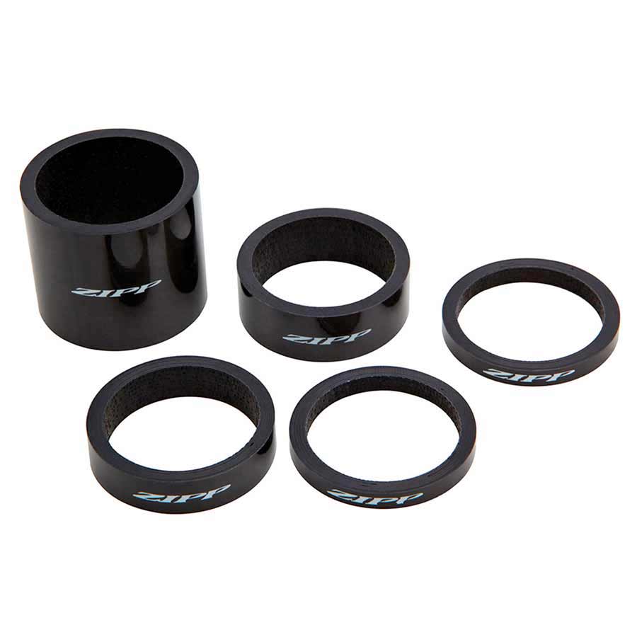 Juego de espaciadores para dirección Zipp de carbono UD (4 mm x 2, 8 mm x 1, 12 mm x 1, 30 mm x 1)