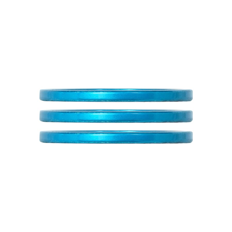 Espaciador para auriculares iRiX de Industry Nine (1-1/8"), altura: 2,5 mm, aluminio, turquesa, 3 unidades