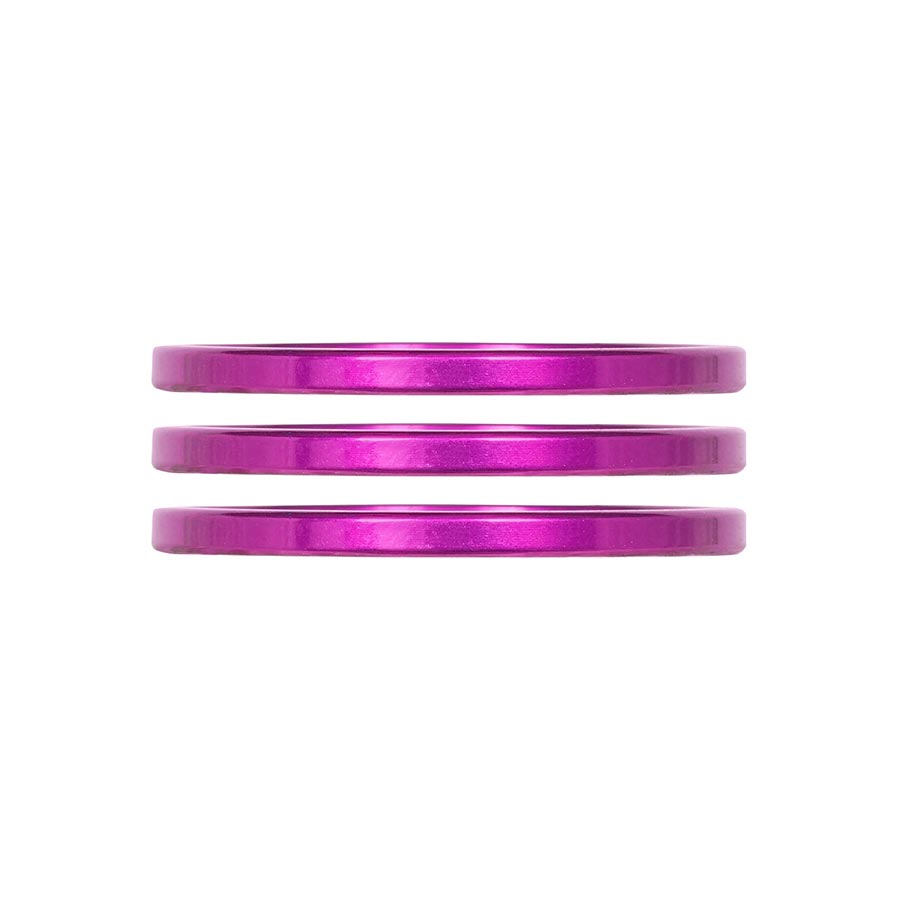 Espaciador para auriculares iRiX de Industry Nine (1-1/8"), altura: 2,5 mm, aluminio, morado, 3 unidades