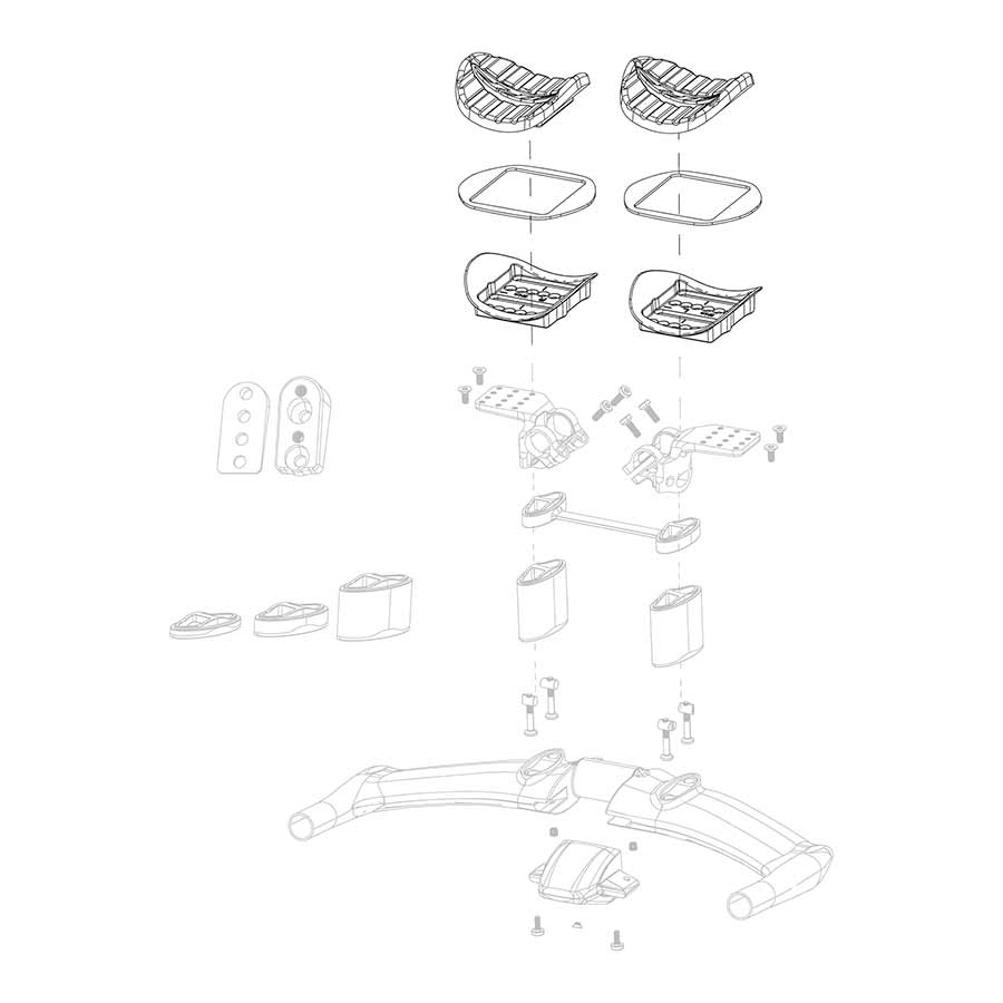 Kit de reposabrazos Zipp Vuka Aero con almohadillas en ambos lados
