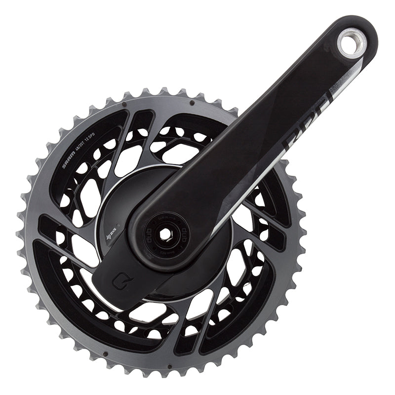 Juego de bielas con medidor de potencia SRAM Red AXS Quarq Velocidad: 12 Eje: 28,99 mm BCD: Montaje directo 48/35 DUB 175 mm Black Road
