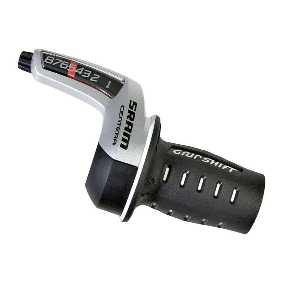 Mando de cambio trasero SRAM Centera Twist de 8 velocidades, 2:1, plateado/negro