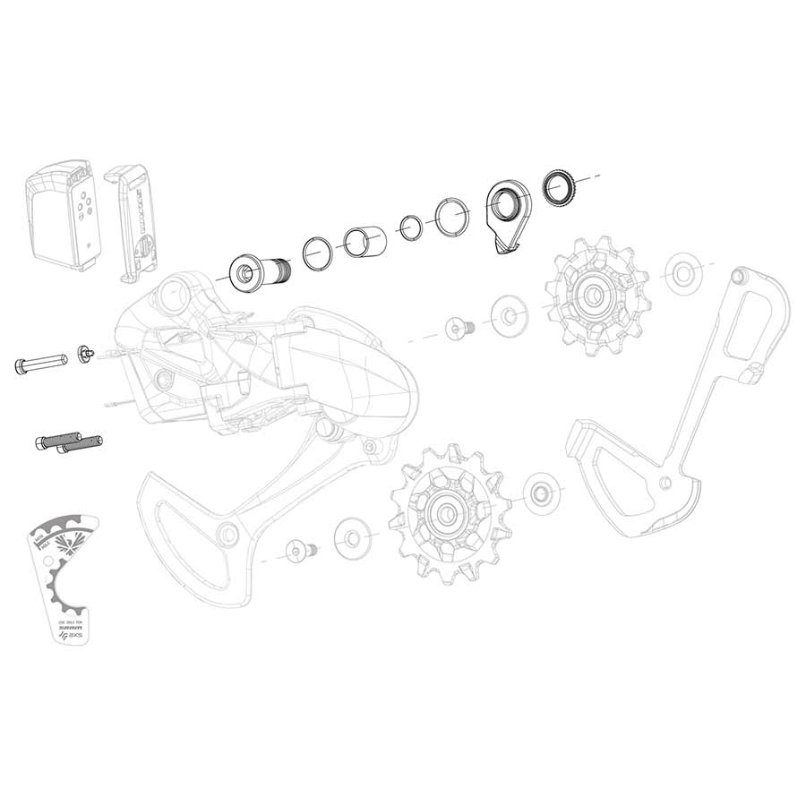 Kit de tornillos de límite y pernos B para desviador trasero SRAM XX1 Eagle AXS