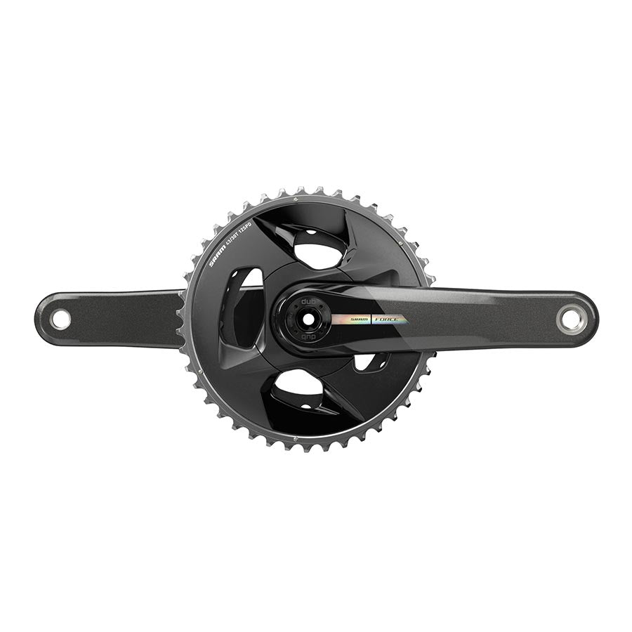 SRAM Force D2 2x Wide Crankset Speed: 12 Spindle: 28.99mm BCD: 94 43/30 DUB 165mm Black Road Disc