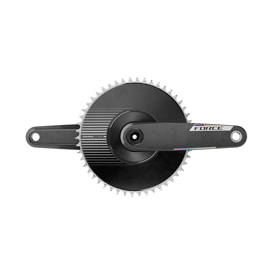 Juego de bielas SRAM Force 1x Aero E1 Velocidad: 12/13 Eje: 28,99 mm BCD: Montaje directo SRAM 8 pernos 50 DUB 165 mm Black Road