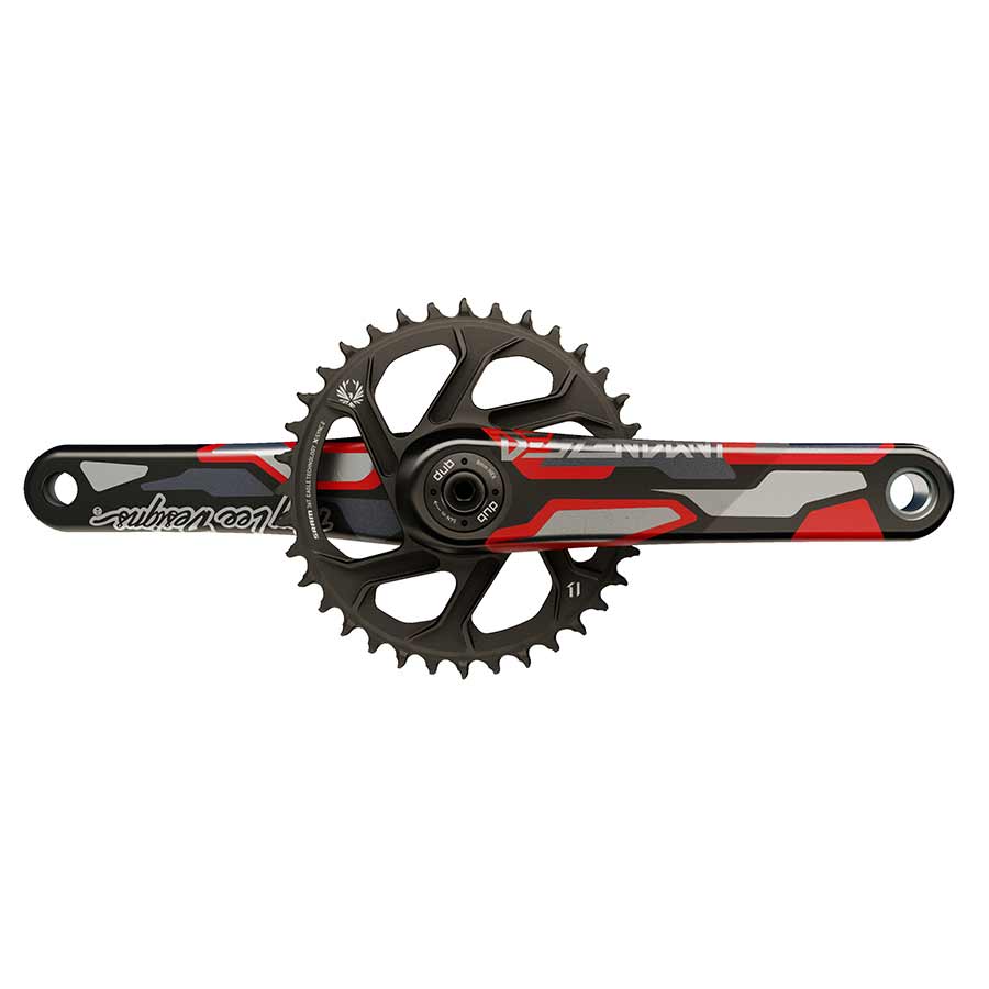 Juego de bielas Truvativ Descendant CoLab DH DUB Eje: 28,99 mm 32 DUB 165 mm Rojo Boost