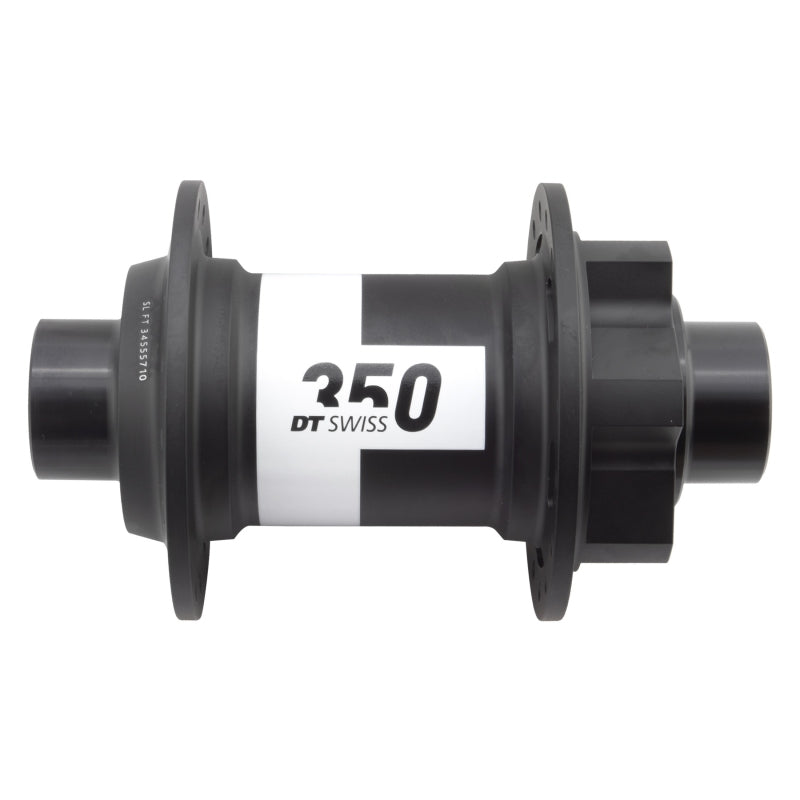 Buje delantero DT Swiss 350 - 20 x 110 mm, 6 tornillos, negro, 32 agujeros