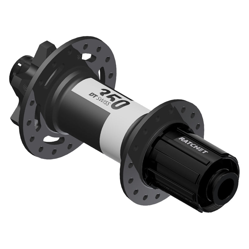Buje trasero DT Swiss 350 - 12 x 150 mm, 6 tornillos, HG11 MTN, negro, 32 agujeros, 36 puntos