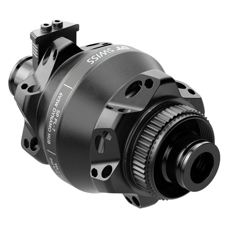 Buje delantero DT Swiss 350 - 12 x 100 mm, Center-Lock BLK, 24H, obturador de dinamo, 35P, tiro recto