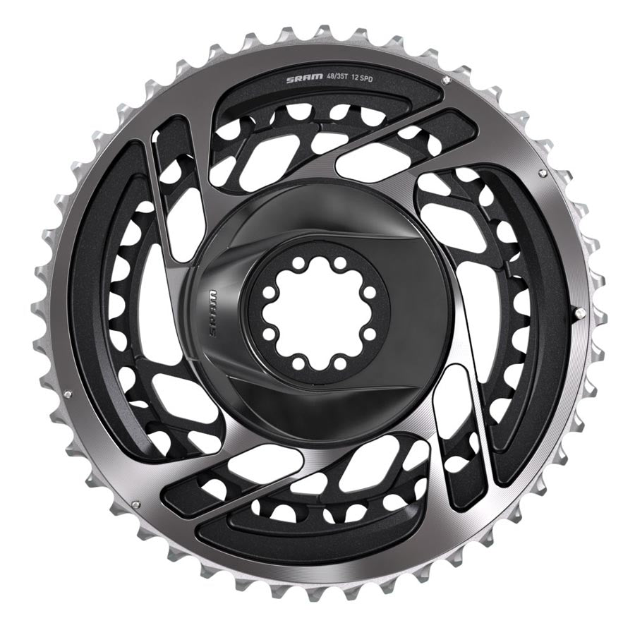 Plato SRAM Red AXS 2x Dientes: 33/46 Velocidad: 12 BCD: Par de montaje directo Aluminio Gris