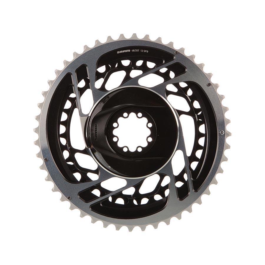 Plato SRAM Red AXS 2x Dientes: 35/48 Velocidad: 12 BCD: Par de montaje directo Aluminio Gris