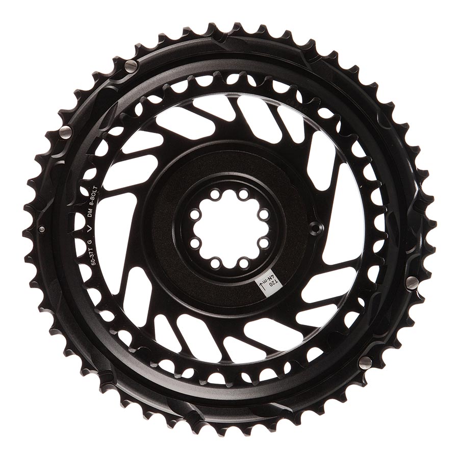 Plato SRAM Red AXS 2x Dientes: 37/50 Velocidad: 12 BCD: Par de montaje directo Aluminio Gris