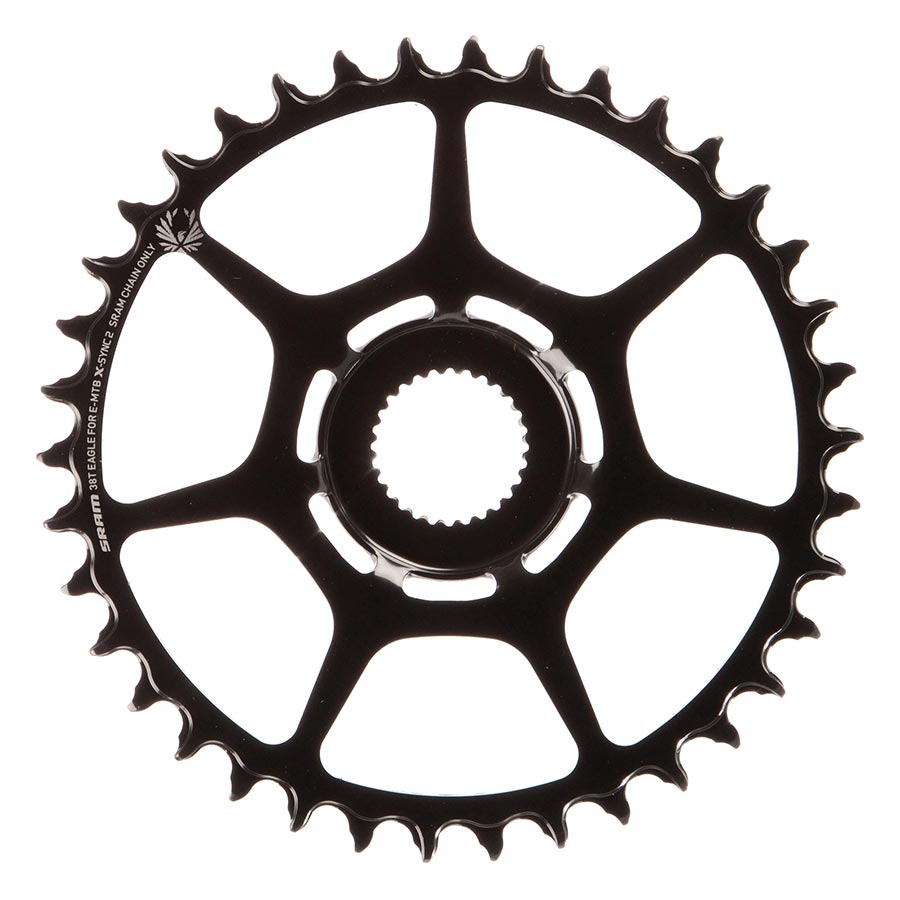 Plato SRAM Bosch X-Sync 2 de acero Eagle de montaje directo - 38 dientes, sin boost, negro