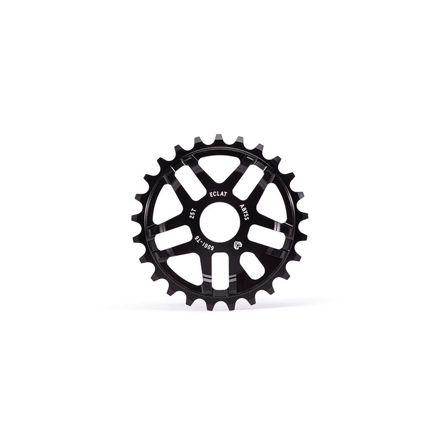 Plato Eclat Abyss Dientes: 25 Aluminio 6061-T6 Negro