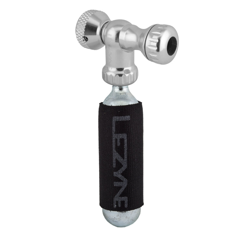 Cartucho Lezyne Control Drive Co2 de 16 gramos, mecanizado, con mandril deslizante plateado