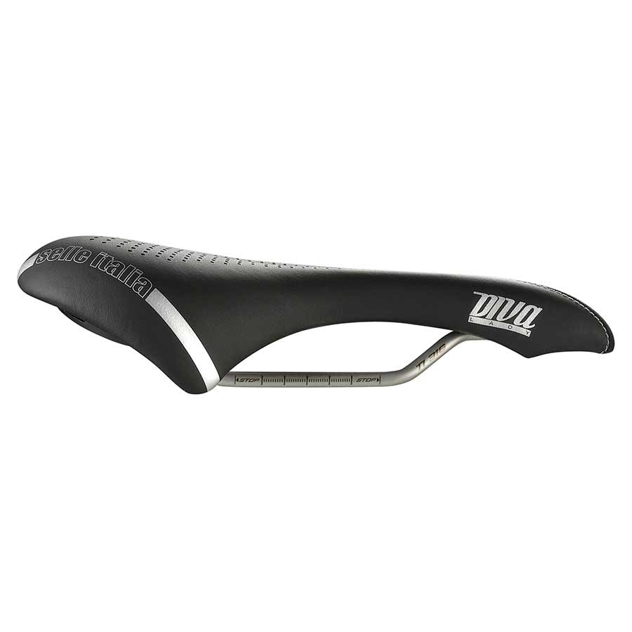 Selle Italia Diva Gel Flow Saddle L L3 Ti 316 Rail - Black