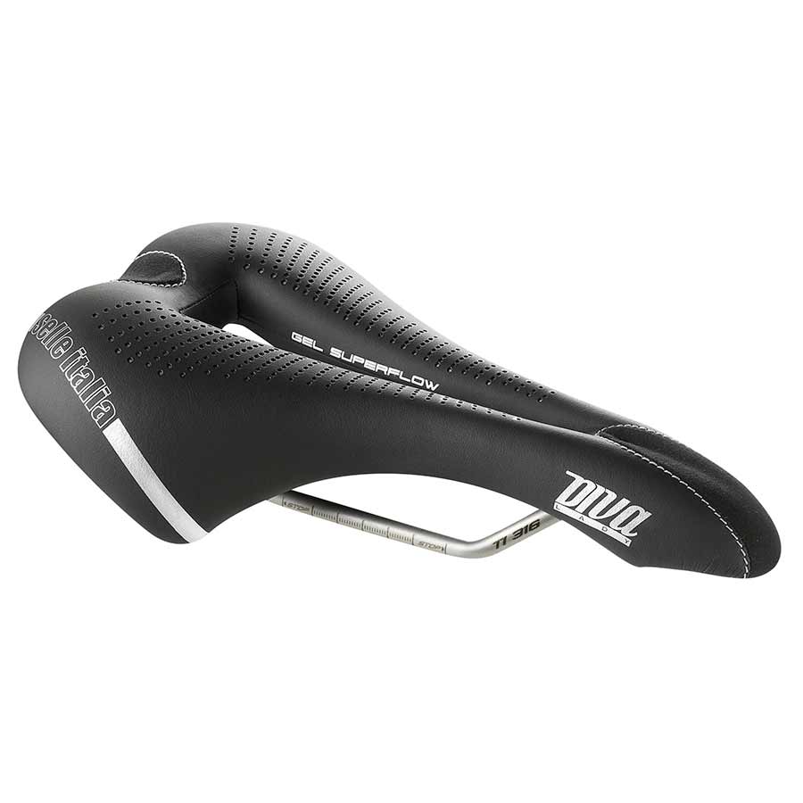 Sillín Selle Italia DIVA Gel Superflow 270 x 135 mm para mujer, 275 g