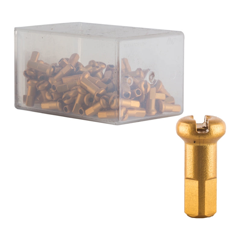 Cabecillas de radio DT Swiss Standard - Aluminio 2,0 x 12 mm Dorado Caja de 100