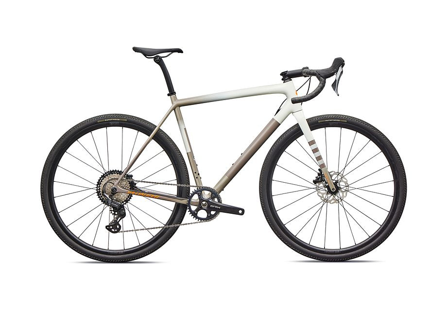 2026 Specialized Crux Comp Bike Dune White/Sandstone Metallic/Desert Metallic/Orange Zest 52