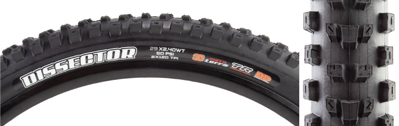 Neumático Maxxis Dissector - 29 x 2,4 sin cámara plegable BLK 3C Maxx Terra Double Down