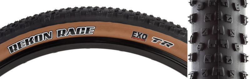 Neumático Maxxis Rekon Race - 29 x 2,4 sin cámara plegable BLK/Tan Dual EXO Wide Trail