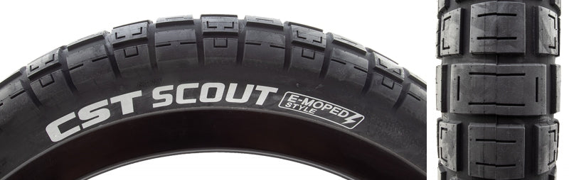 Neumático CST Scout 20 x 4 para bicicleta eléctrica, color negro