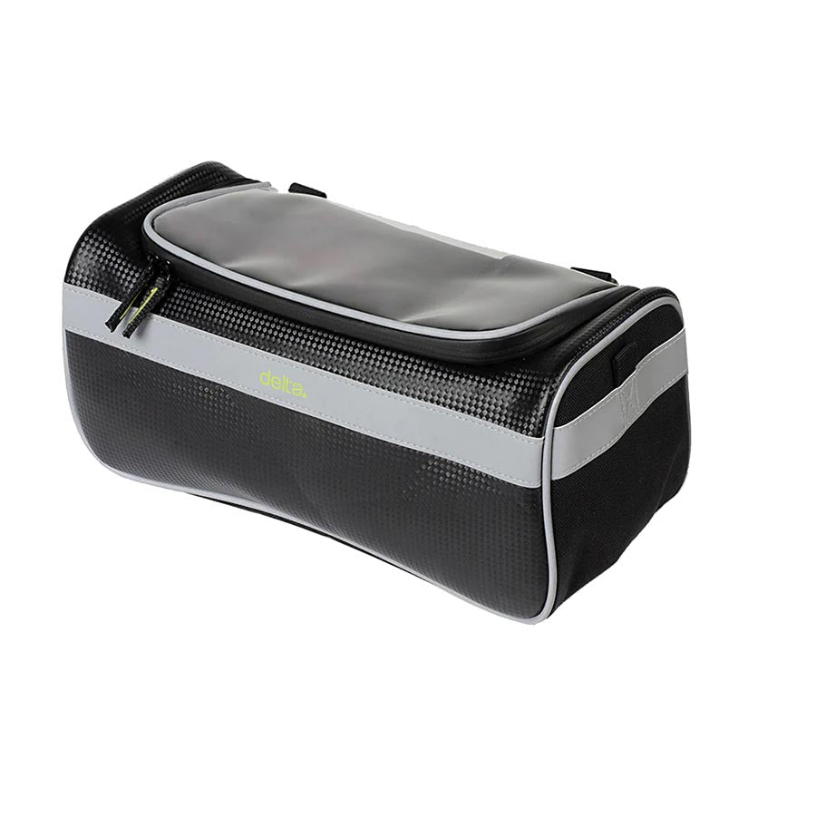 Bolsa de manillar Delta Hybrid Handlebar/Trunk Pack de 6,75 l, color negro y plateado