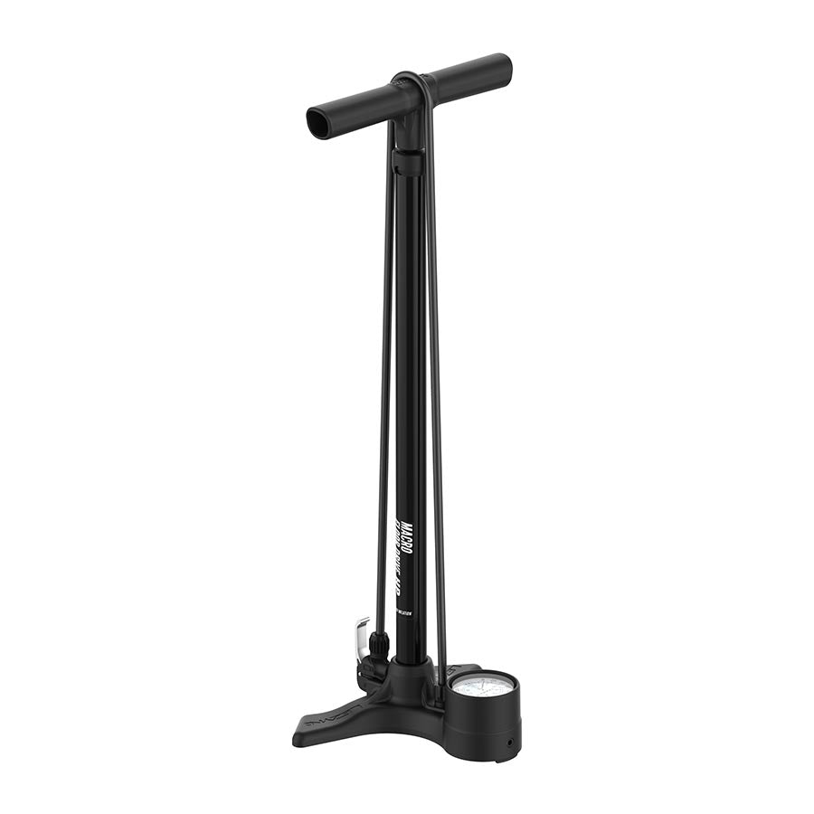 Bomba de pie Lezyne Macro Floor Drive DV - Válvula doble, 220 psi, color negro mate