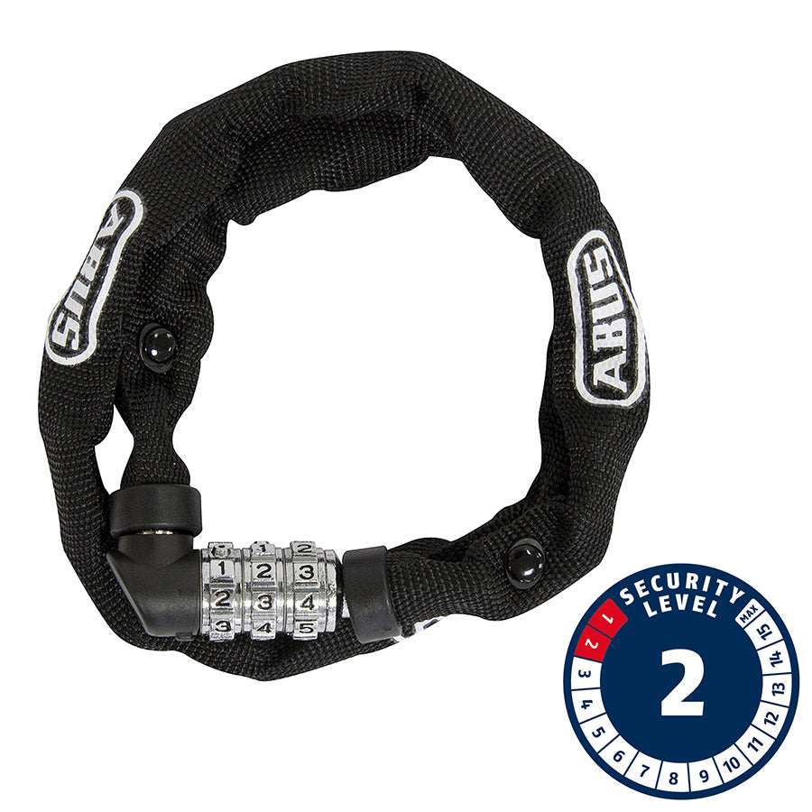 Candado de cadena Abus 1200 Web Combo 4 mm 110 cm 3,6 negro
