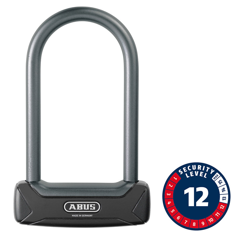 Llave para candado en U Abus Granit Plus 640 de 12 mm, 8,30 cm x 23,0 cm, 3,3 x 9 pulgadas, TexKF, color negro