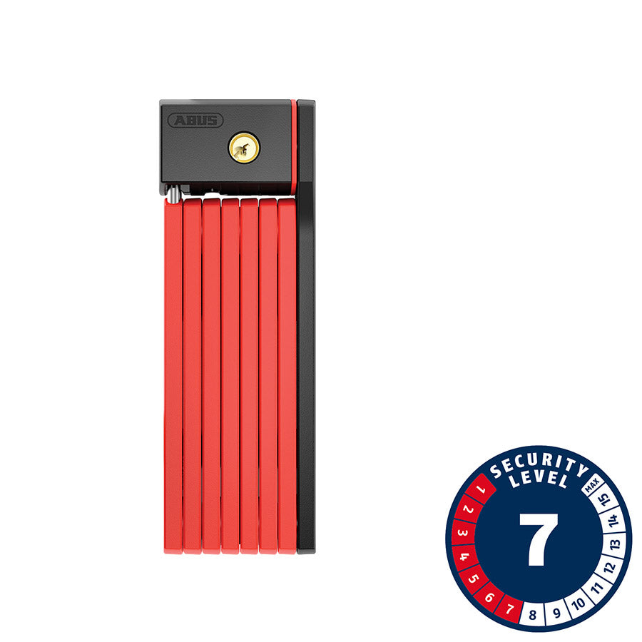 Candado plegable Abus Bordo Big uGrip 5700 con llave (100 cm, 3,3 mm, rojo)