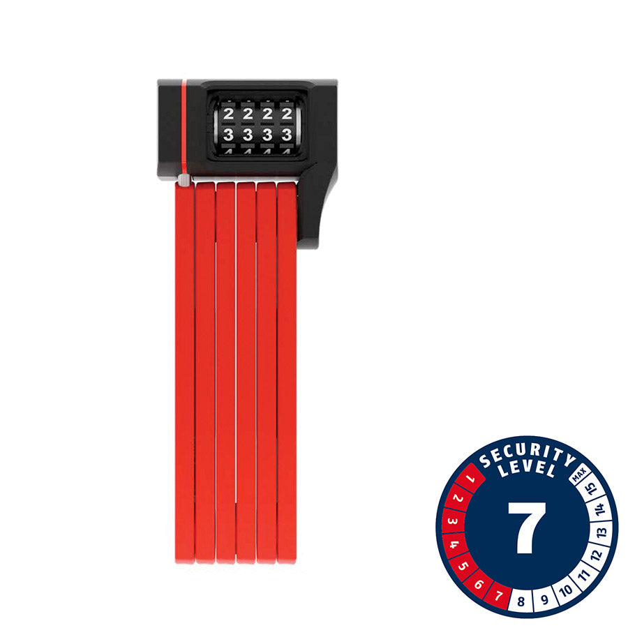 Candado plegable de combinación Abus BORDO 5700c - 80 cm, color rojo
