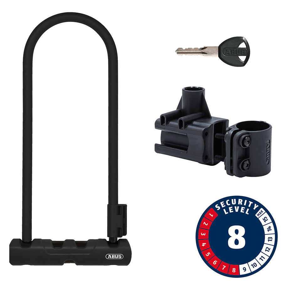 Llave para candado en U Abus Ultra 410K de 12 mm, 170 x 300 mm, 6,7 x 11,8 SH34, color negro