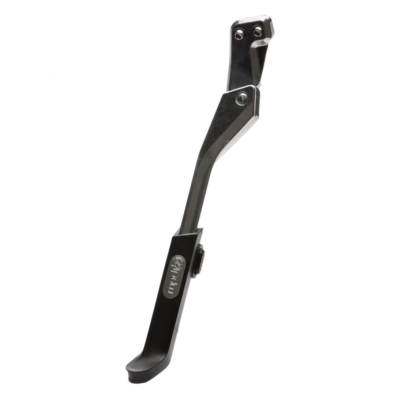 Pata de cabra ajustable con montaje trasero Power Stance de Portland Design Works, espaciado de 18 mm, color plateado