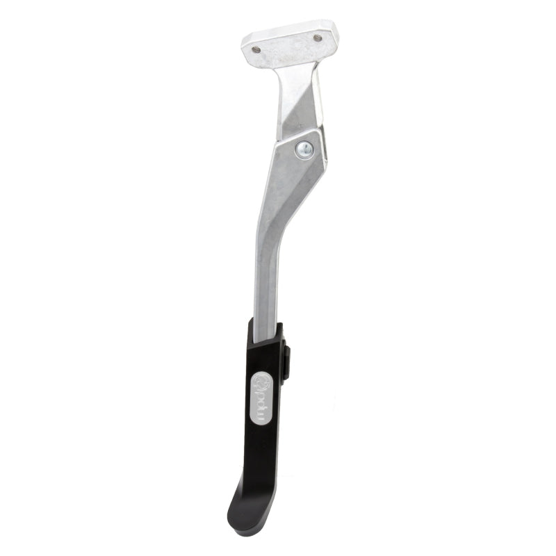 Pata de cabra ajustable con montaje trasero Power Stance de Portland Design Works, espaciado de 40 mm, color plateado