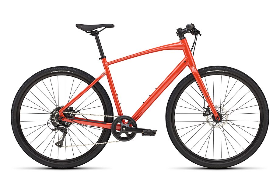 2025 Specialized Sirrus X 1.0 Km Bike Gloss Deep Orange / Redwood Reflective Xxs
